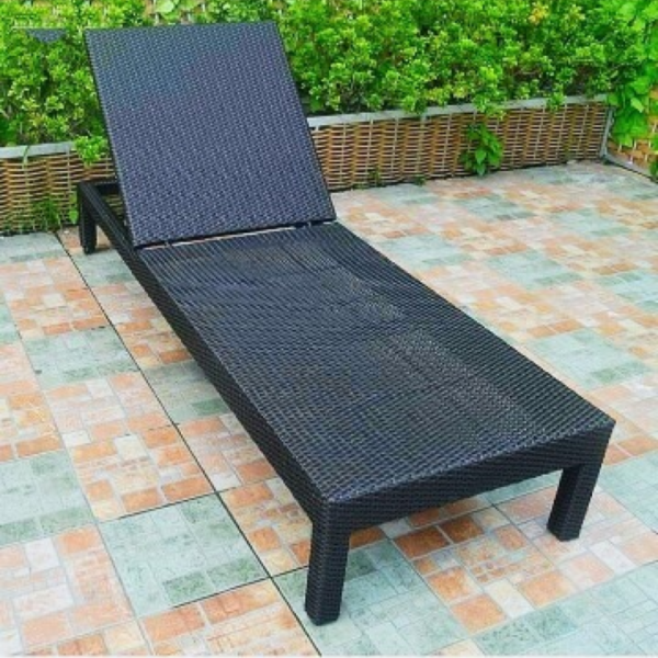 Outdoor swimming pool bed frame iron bunai PVC - Rattan - Wicker