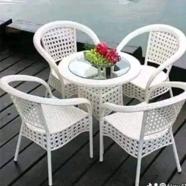 Outdoor coffee set bunai PVC - Rattan - Wicker Frame iron cushion waterproof