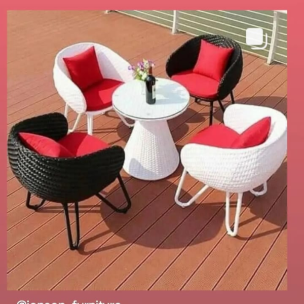 Outdoor chair frame iron bunai PVC - Rattan - Wicker cushion waterproof