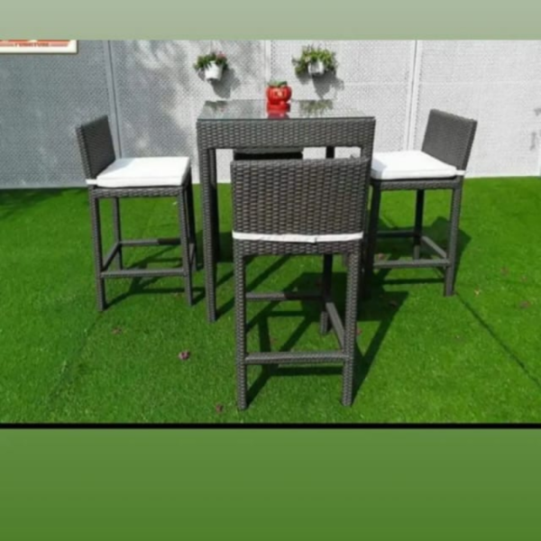 Outdoor bar chair frame iron bunai PVC - Rattan - Wicker